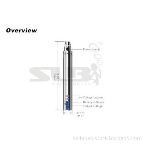 Sailebao hottest selling variable voltage electronic cigarette ego v